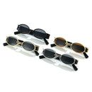 Vintage Kleine Ovale Punk Sonnenbrille Damen Herren Steampunk Fashion Metallrahmen Sonnenbrille Trendige Shades für Strand Y2K Brille