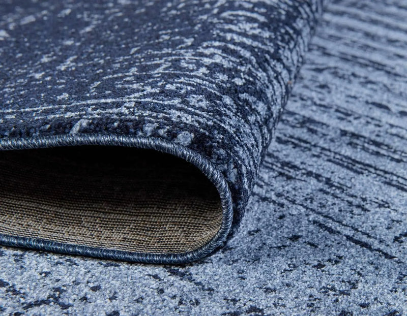 Del Mar Collection Area Rug - Jennifer (9' X 12' Rectangle, Blue/ Navy Blue)