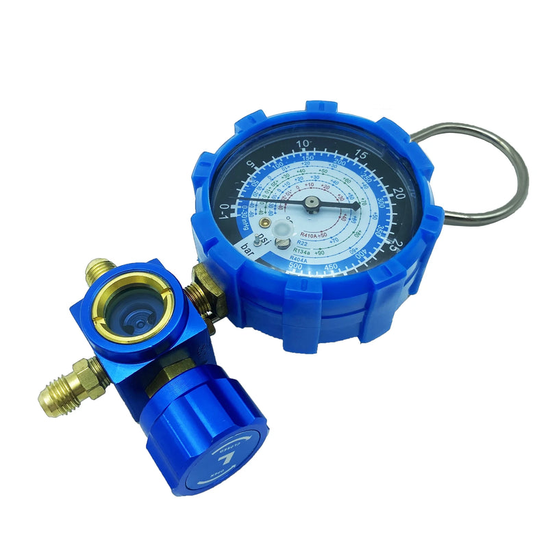 Air Conditioner Refrigerant Low and High Pressure Gauge for R410A R134A R22 R404A A/C Diagnostic Refrigerant Charging Tool