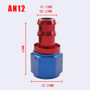 4pcs/set High Adaptability Tube Hose End For Universal Accessories And Aluminum Alloy Is Sturdy Red and blue AN4 0 degree