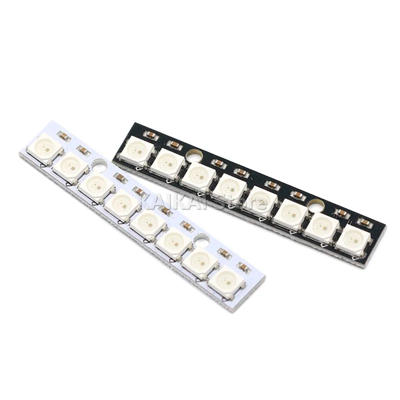 8 channel WS2812 WS2812B WS 2811 5050 RGB LED Lamp Panel Module 5V 8-Bit Rainbow LED Precise