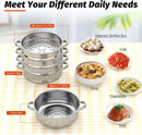 The Steam Tower | 5-Tier Multi-Function Stainless Steel Steamer Cookware