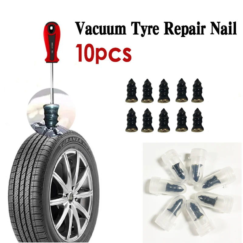 5/10pcs Spikes For Car Tires  Nails for Car Tire Repair  Panzer Repair Spikes Tools Set Car Motorcycle Puncture Kit Tire Patches