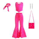 Girls Costume Top+Trousers Kids Halloween Cospaly Princess Christmas Bowknot Fantasy Pageant Disguise Children Clothes