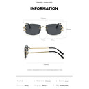 New Small Narrow Rimless Sunglasses Fashion Frameless Rectangle Tinted Lens Eyewear 90s Glasses for Women Men