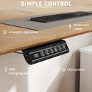 WOLTU Höhenverstellbares Stehpultgestell Elektrisches Hebetischgestell mit USB-Ladeanschluss und Speichersteuerung für das Home Office