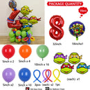 50Pcs Teenage Mutant Ninja Turtles American Animated Characters Superhero Warriors Red Numbers Birthday Party Decoration Balloon