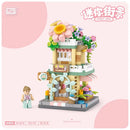 LOZ Building Blocks City View Scene Ice Cream Shop Photo Studio Cafe Flower Shop  Commercial Shop  Christmas Gift for Children