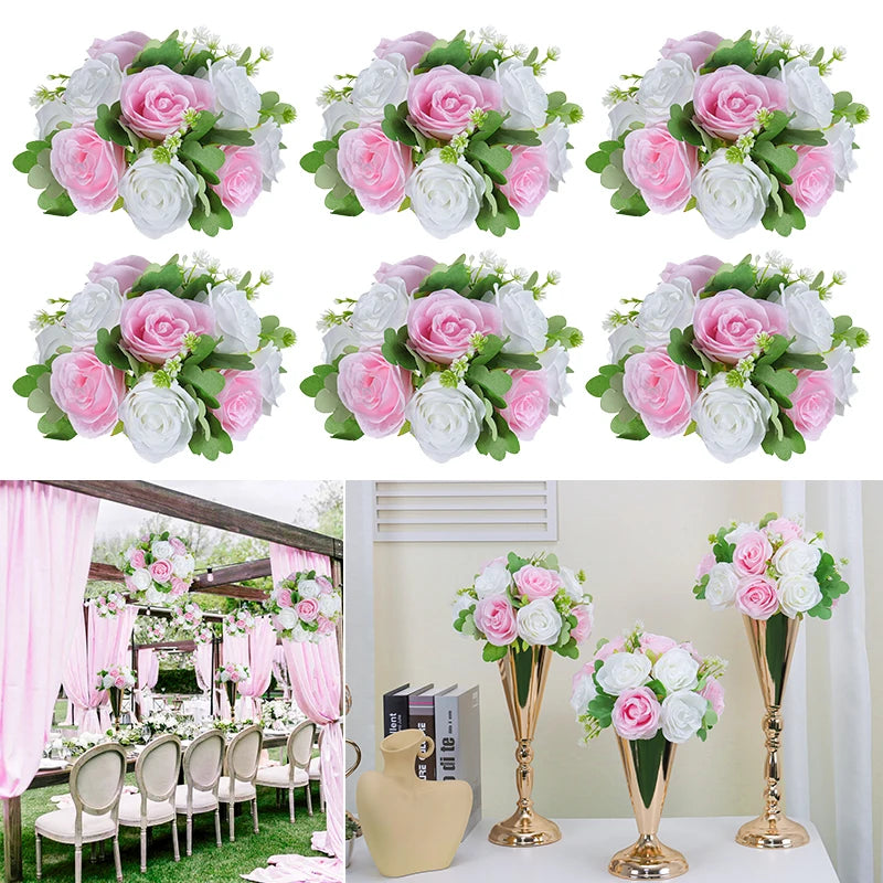 Wedding Flowers Rose Balls 2/6pcs Centerpieces Arrangement Flowers Ball for Wedding Birthday Party Valentine's Day Home Decor