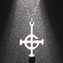 Nameless Ghost BC Necklace Ghoul Band Papal Retirement Logo Jewelry Stainless Steel Simple Retro Cross Pendant Birthday Gift