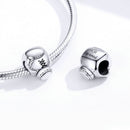 BISAER 925 Sterling Silver Ball Series Charm Football Volleyball Tennis Basketball Dumbbel Pendant Fit Bracelet DIY Fine Jewelry