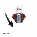 SAW Horror Movie Jack Ripper Mini Action Figures Building Blocks Brick Models Silent Hill Horrifying Chainsaw Man Halloween Toys