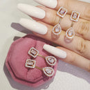 2026 Pink Silver Color Zircon Stud Earrings For Women Earing Girl Party Gift 1 dollar items Gothic freeshipping y2k Jewelry Z7