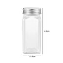 12pc 120ML bottle Glass Spice Bottle Jars Spice Jar Set Transparent Seasoning Storage Bottles Kitchen Salt Bottle