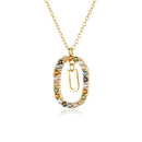 ANDYWEN 925 Sterling Silver Gold Letters A - Z  Initial M S C K Alphabet Pendente Long Chain Necklace Say My Name Fine Jewelry