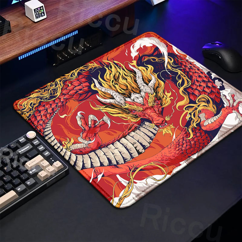 45X40cm Anime Mouse Pad Speed Control E-sport Dragon Gaming Laptops Small Size Keyboard Mat XS Rubber Portable Gamer Deskmat DIY