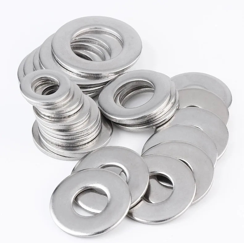 304 Stainless Steel Washers 180pcs/box Metal O Ring M2 M2.5 M3 M4 M5 M6 M8 M10 Gasket Set Assortment Kits Flat Washer Grommets