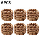 1/6/12PCS Round Napkin Rings Hand-Woven Watercress Napkin Rings Easter Thanksgiving Christmas Table Decorations