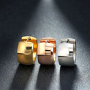 ZORCVENS Rose Gold Color Stainless Steel Hoop Earrings for Women Small Simple Round Circle Huggies Ear Rings Accessories