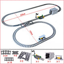 City Train Station Platform Traffic Light Cave Flyover Tracks Straight Curved Rails Building Block Bricks Technican Creative Toy