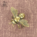 Massives Messing Honigbiene Insektenfiguren Miniatur Teehaustier Lustiger Käfer Bastelsammlung Desktop Klein Ornamente Heimdekorationen