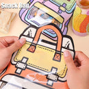 1-10pcs Creative School Bags Shape Cookie Candy Bags Plastic Zipper Bag Cartoon Portable Seal Bag Kids Birthday Gifts Decoration