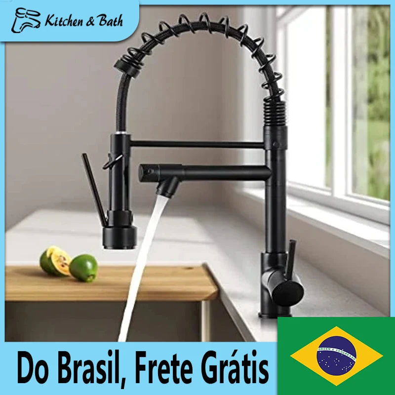 Torneira de cozinha gourmet com spray articulado para fácil cozinha - Torneira spray mono comando