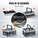 SucceBuy 3pcs Foldable Storage Basket Collapsible Shopping Crate with Handle for Kitchen Grocery Room Desktop Organization