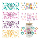 MOM MAMA Mather's Day Sticker UV DTF Cup Wrap Iron On Transfer For Glass Can Wraps 16oz Libbey D12242