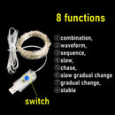 5M/10M/20M LED Copper Wire String Lights 8-mode USB Fairy Lights Lamps for Festival Wedding Party Outdoor Christmas Garland