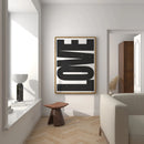 Chic Blue Red Love Canvas Prints Minimalist Valentine's Day Wall Art Poster for Modern Living Room and Home Decor Christmas Gift