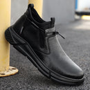 Leder Wasserdichte Sicherheitsschuhe Herren Arbeits-Stahlkappen Männliche Unzerstörbare Sicherheitsstiefel Schutzschuhe Durchtrittsicher