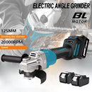 125MM Brushless Electric Angle Grinder Variable Speed M14 Cutting Machine Woodworking Power Tool for Makita 18v Battery