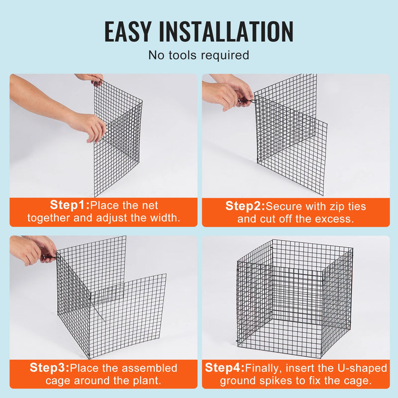 SucceBuy 10 Pack Plant Protector from Animals Plant Protector Plant Cages Flowers & Vegetables Keeps Bunny Chicken Squirrels Out