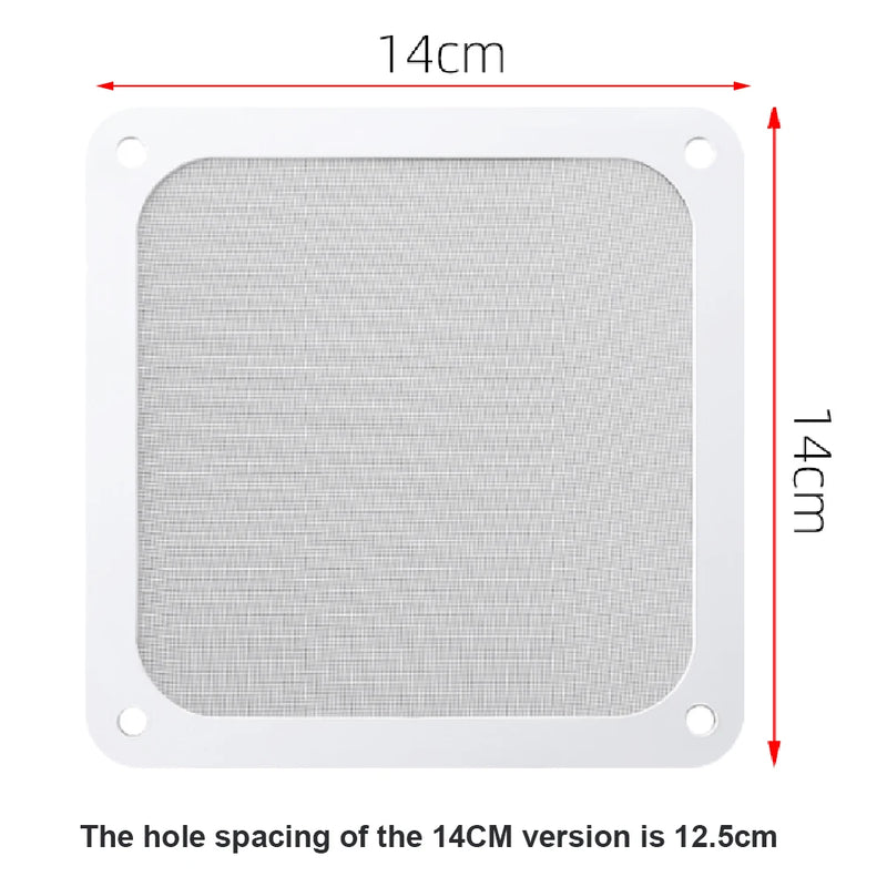 80mm 120mm 140mm PC Chassis Cooling Fan Dust Filter Soft Magnetic Nylon Frame Dustproof Mesh Cover PC Computer Chassis Net Guard