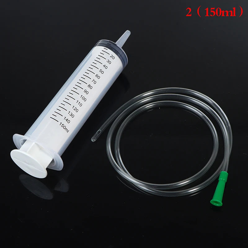 80-350ml Large Capacity Syringe Reusable Pump Measuring With Tube Feeding Ink Pumping Oil Feeding Enema Glue Filling