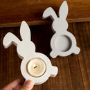 Rabbit Candle Holder Silicone Mold DIY Easter Bunny Candlestick Ornament Craft Gift Making Plaster Concrete Resin Casting Molds
