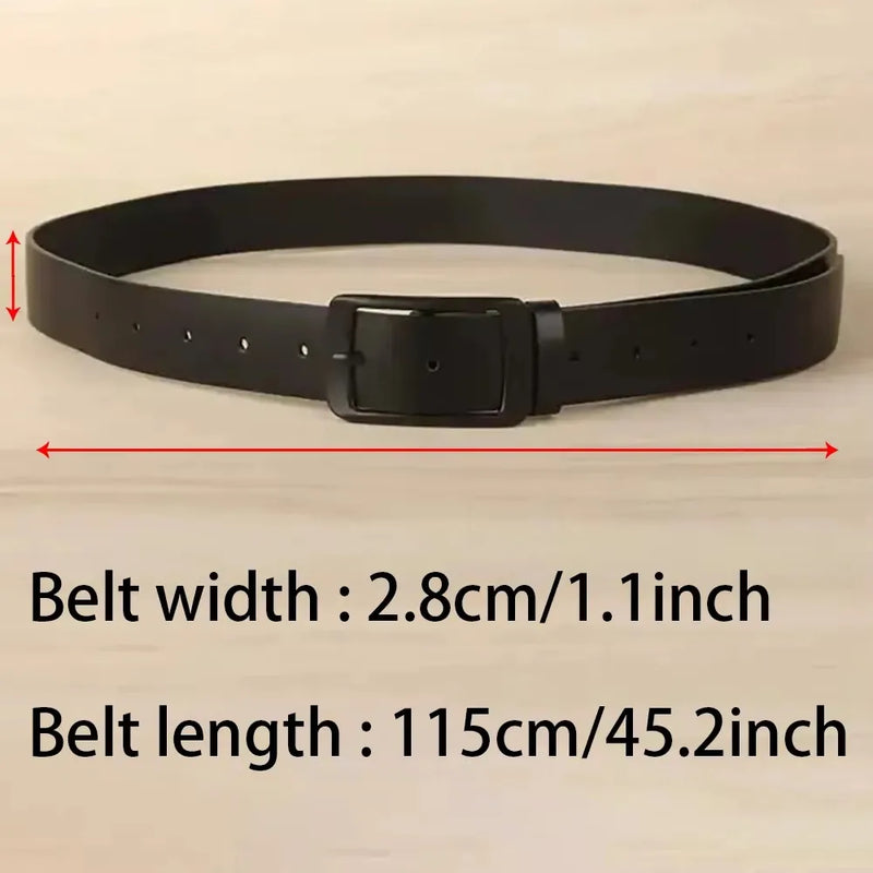 1pcs Men's Belt Classic Fashion PU Leather Belt High End Authentic Fashion Metal Buckle Women Belt Paired with Jeans Belt Unisex