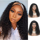 Schwarze gelockte Haar-Haarband-Perücken 18 Zoll Ombre Braun Afro Krauses Lockenhaar für afrikanische Frauen Soku Glueless Wig 150% Dichte