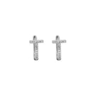 PONYKISS 925er Sterling Silber Nadel Zirkon Biege T-Buchstaben Creolen für Damen Sommer Neu Minimalistischer Exquisiter Modeschmuck