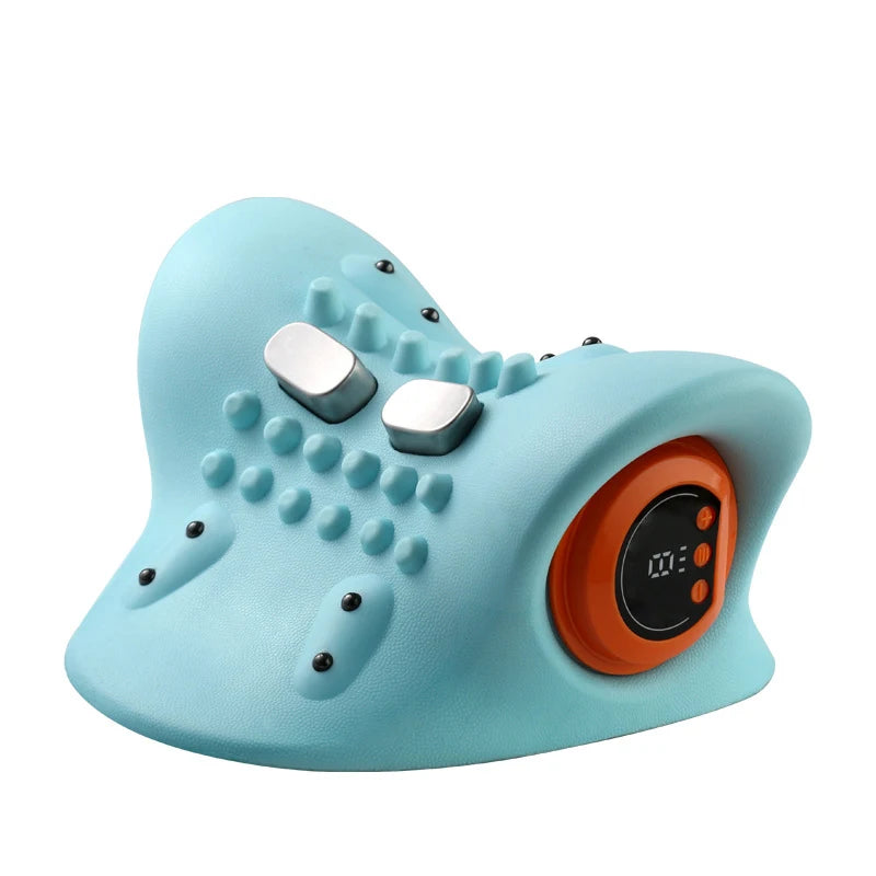 1PCS neck massager, finger pressure neck massager, with electric shoulder and neck massage, massage pillow neck, back, shoulder