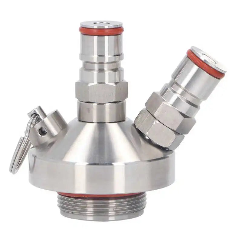 Mini Beer Keg Dispenser Double Ball Lock Stainless Steel Homebrew Beers Tool Wine Tap Dispenser with Hose Spare Sealing