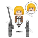 WM6165 WM6166 WM6148 Blocks Anime Bricks Dolls Action Toy Fig Building Blocks Erem Jaeger Armin Levi Mikasa Model Doll