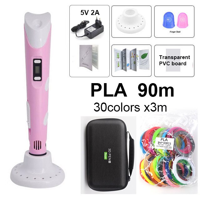 3D Pen 3D For Kids With 20/30 Colors PLA Filament ,3D Printing Pen, 3D Creative Toy Children&