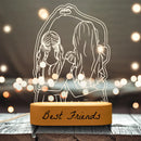 Personalized Gift Photo 3D Lamp Customized Wedding Anniversary Valentines Day Gift Night Light Picture Text Engraving Gift