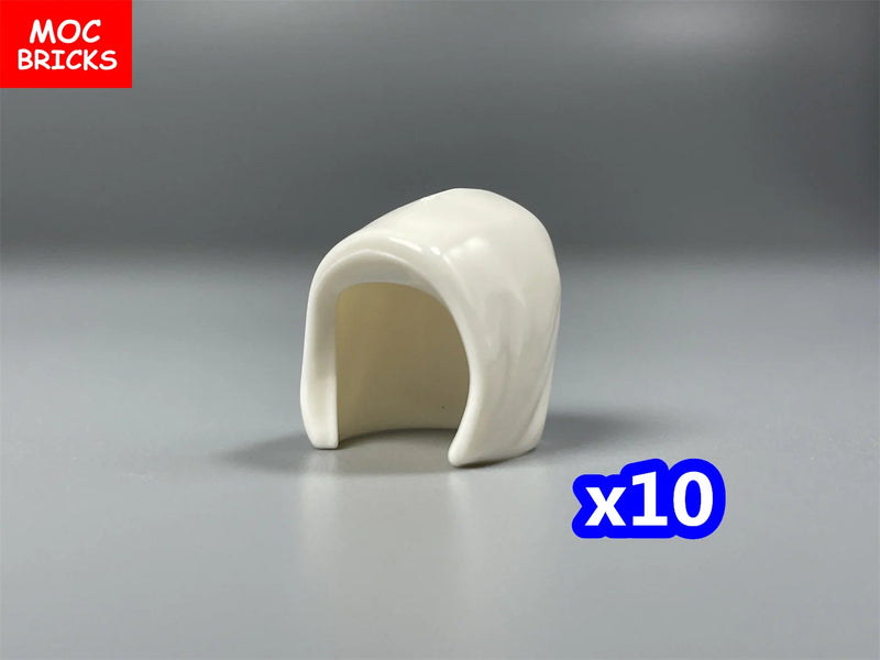 10pcs/lot MOC Bricks Hat Helmet Headgears Accessories Figure Parts Building Blocks Chilren's Toys Kids Gifts