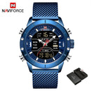 NAVIFORCE Men Watch Top Luxury Brand Man Military Sport Quartz Wrist Watches Stainless Steel LED Digital Clock Relogio Masculino