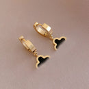 Stainless Steel Flower Four-leaf Clover Women's Bracelet Necklace Earrings Jewelry Gift