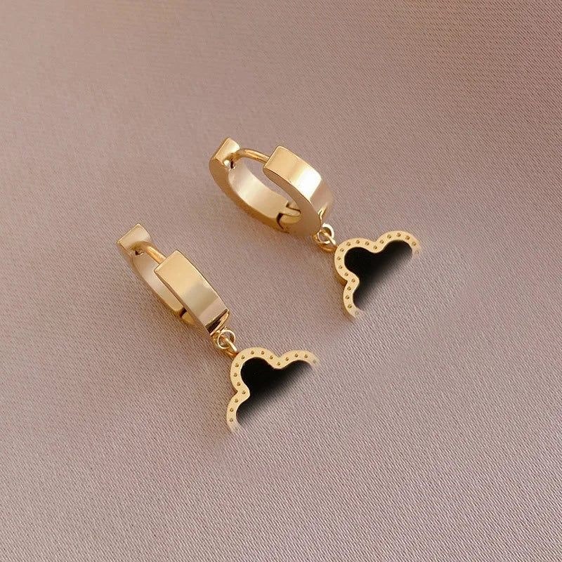 Stainless Steel Flower Four-leaf Clover Women's Bracelet Necklace Earrings Jewelry Gift