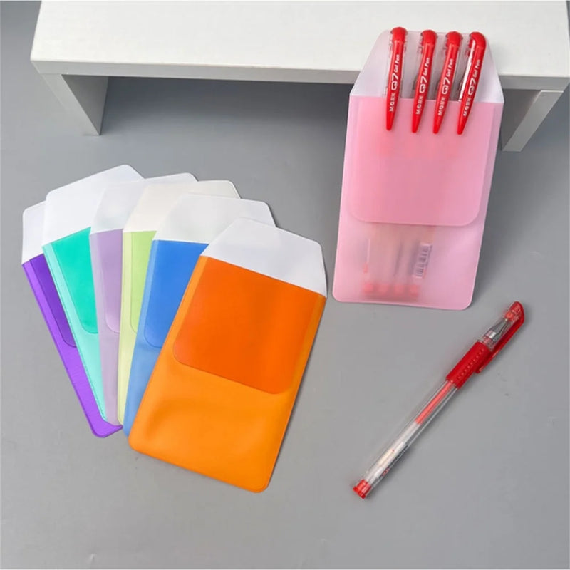 Pvc Pen Bag Card Bag Portable Pocket Protector Leak-Proof Ink Pen Pouch Pencil Case Organizer For Nurse Hospital Office